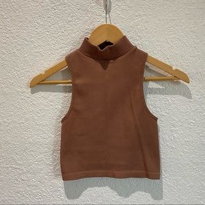 Nude Brown Crop Top